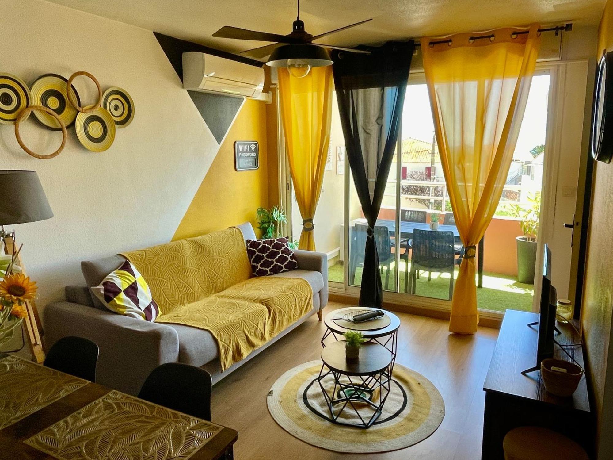 Le Nautica Plage T2 Climatise En Bord De Mer Фронтиньян Экстерьер фото